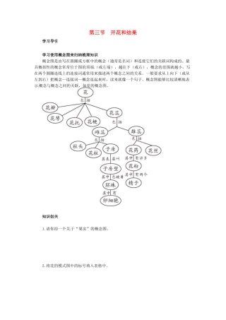 天津市小站第一中学七年级生物上册 3.2.3 开花和结果同步练习 新人教版