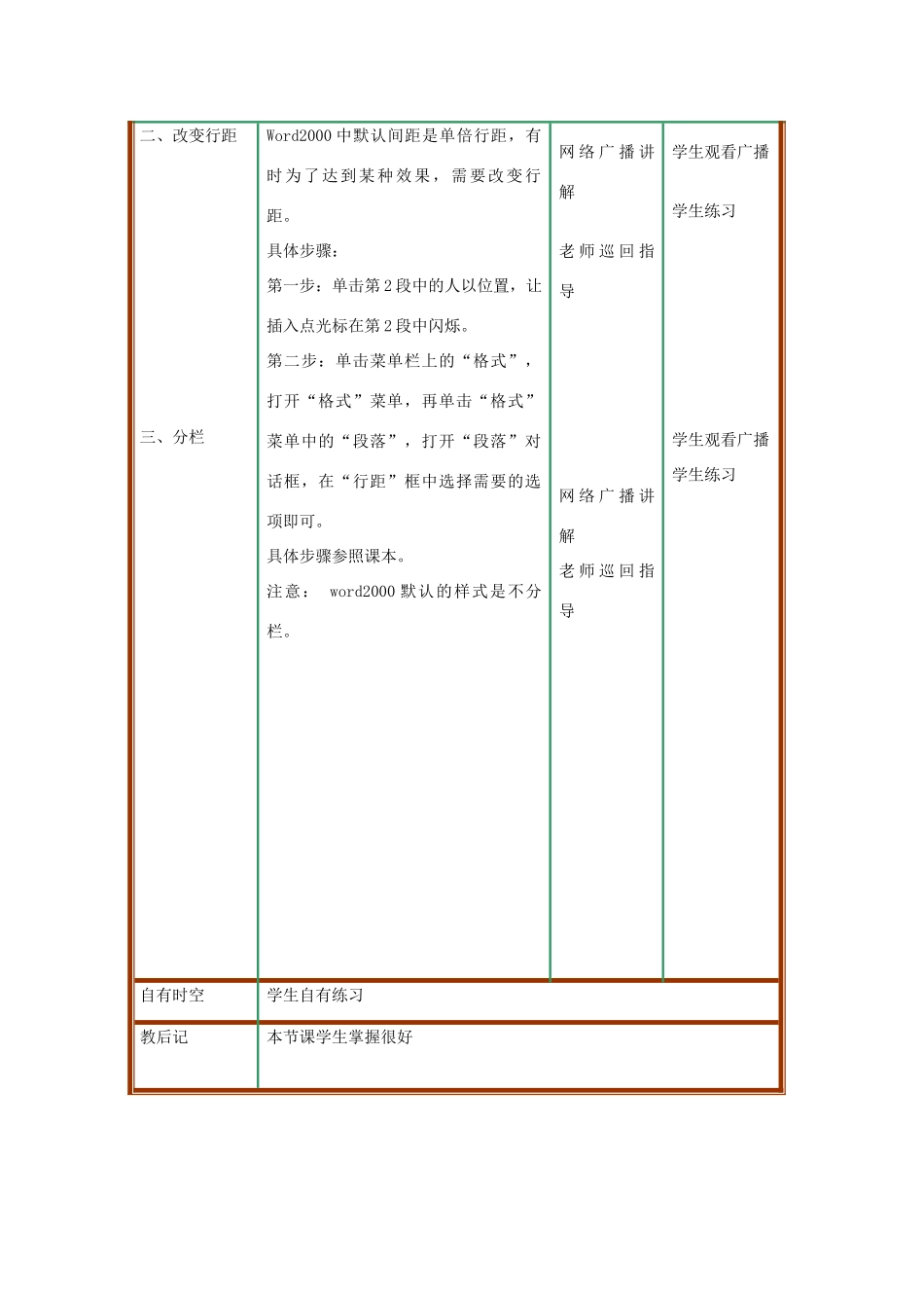 山东省青岛市平度市蓼兰镇何家店中学七年级信息技术上册 学一点版面设计教案 新人教版_第2页