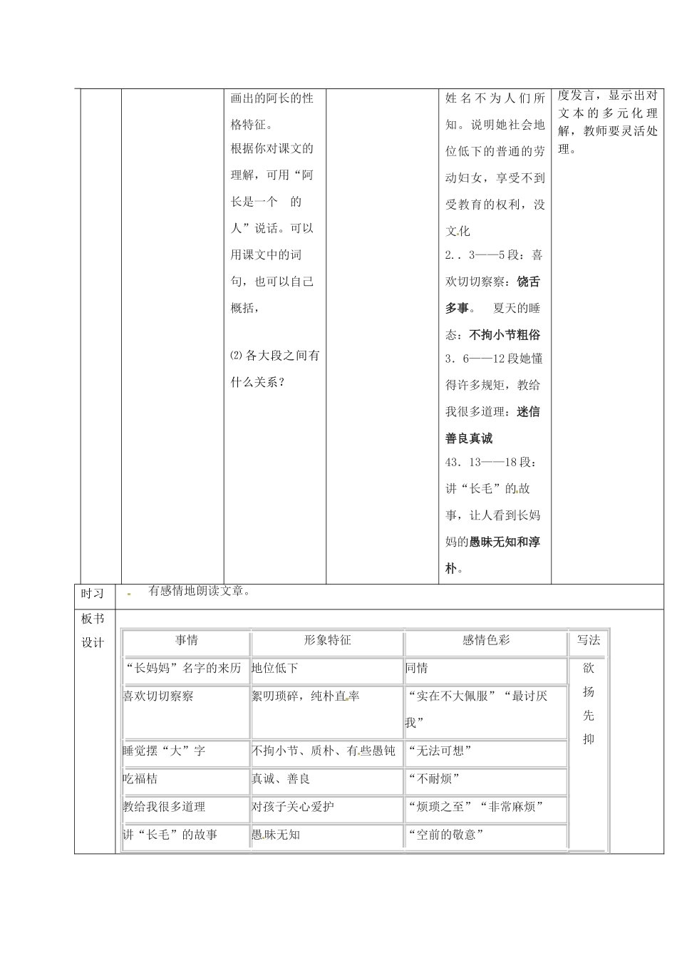 （秋季版）吉林省通化市七年级语文下册 第三单元 9 阿长与《山海经》导学案1 新人教版-新人教版初中七年级下册语文学案_第3页