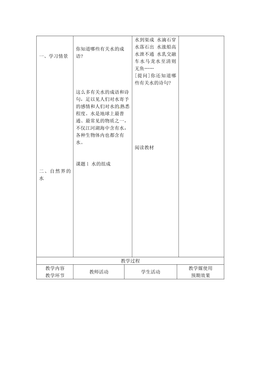 山东省冠县武训高级中学九年级化学上册《4.3 水的组成》教案 新人教版_第3页