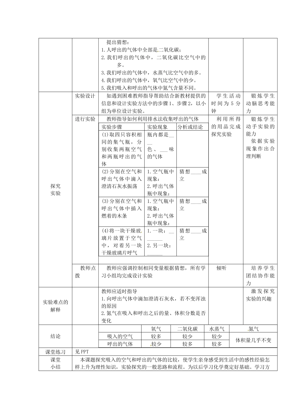 辽宁省东港市黑沟中学九年级化学上册 第一单元 课题2 化学是一门以实验为基础的科学教案 （新版）新人教版_第2页