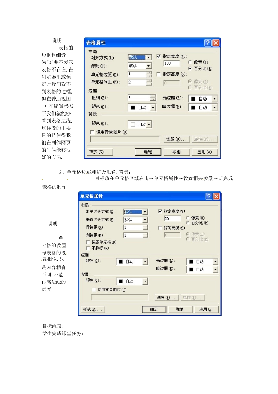 江苏省苏州张家港市一中七年级信息技术《第四章 最近网络世界 第四课时 表格的建立》教案_第2页