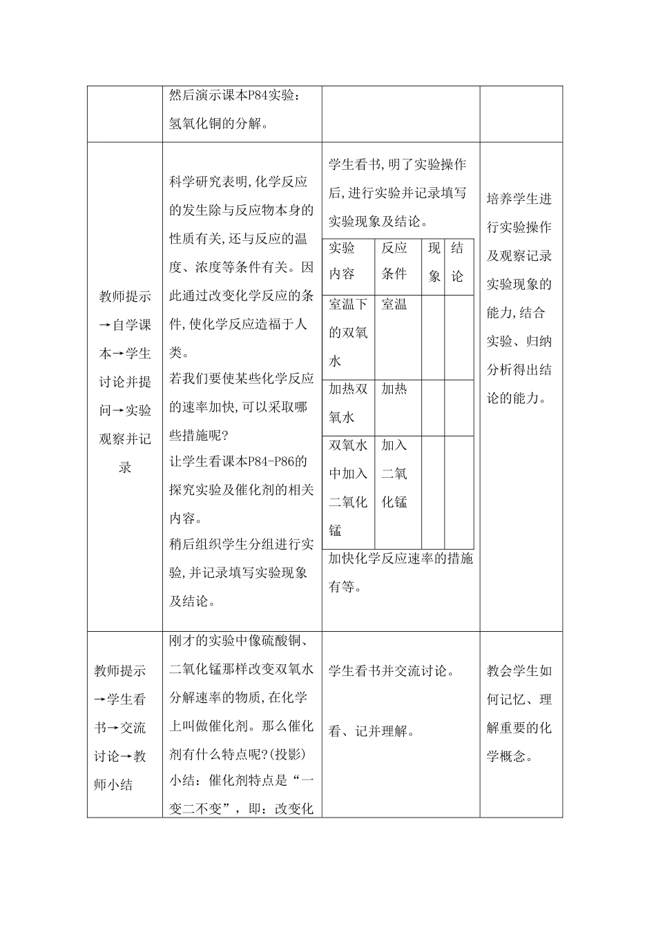 九年级化学上册《专题4单元2 化学变化的条件》教案湘教版_第2页