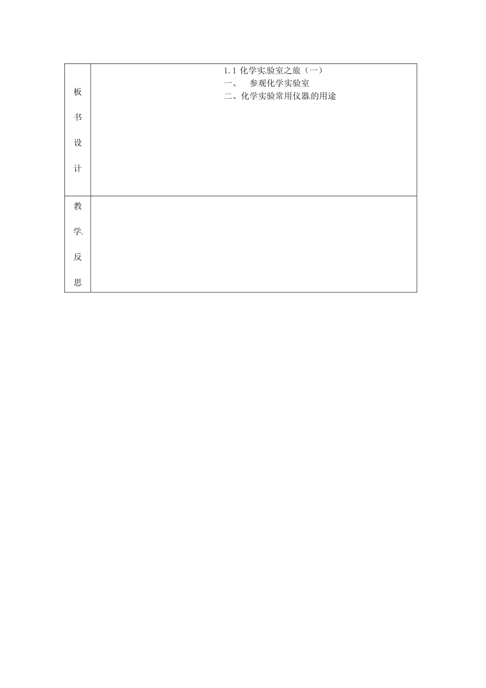 辽宁省凌海市石山初级中学九年级化学上册《第一章 大家都来学化学》1.2 化学实验室之旅（一）教案 粤教版_第3页