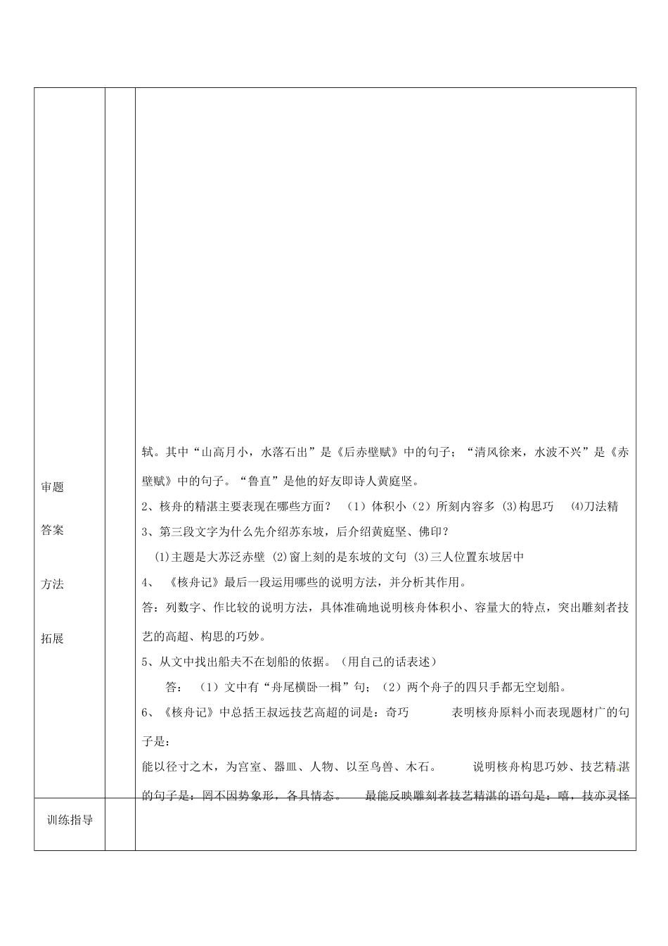 山东省济南市济阳县竞业园学校八年级语文上册 23 核舟记设计方案 新人教版_第3页