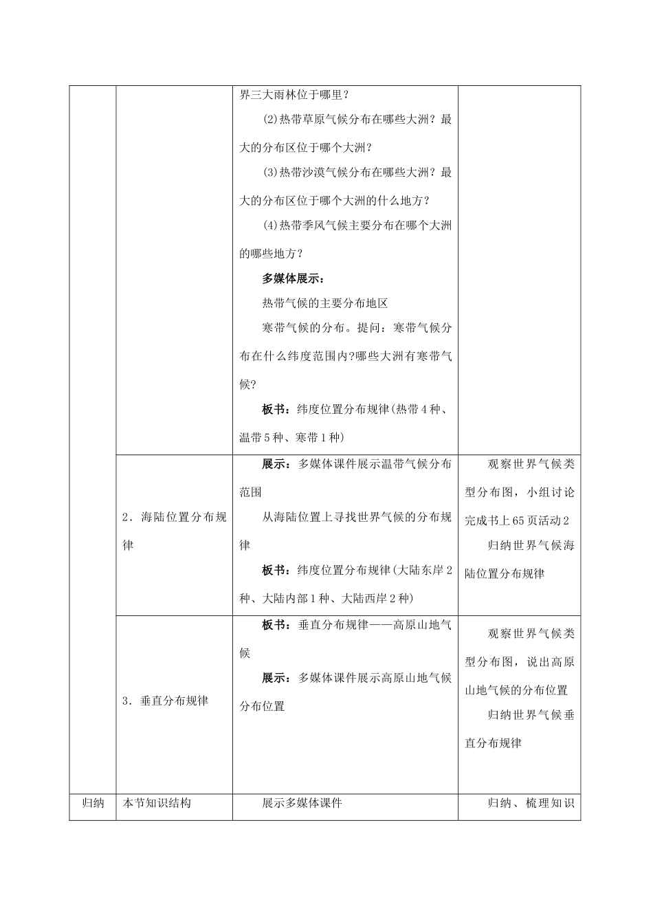 （江西专用）中考地理 第四章 气候 世界的气候复习教案2-人教版初中九年级全册地理教案_第3页