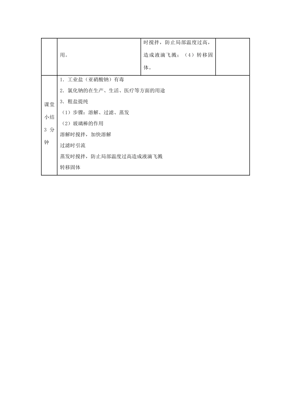 九年级化学下册 第十一单元 课题1 生活中常见的盐（第1课时）教学设计 （新版）新人教版_第3页