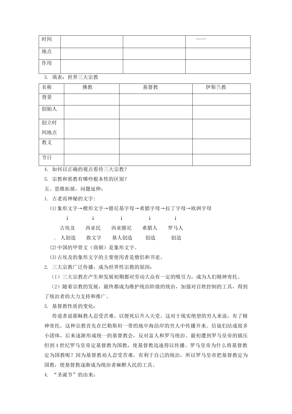 辽宁省凌海市石山初级中学九年级历史上册 3.8古代科技与思想文化（一）教案 新人教版_第3页