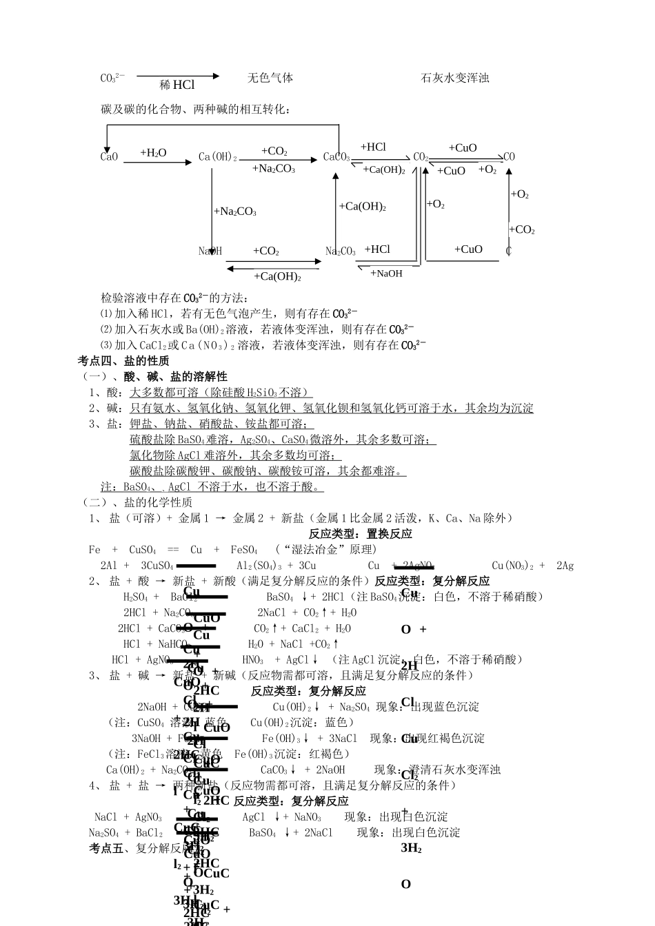 九年级化学下册 第十一章《盐 化肥》单元考点知识总结教案 新人教版_第2页