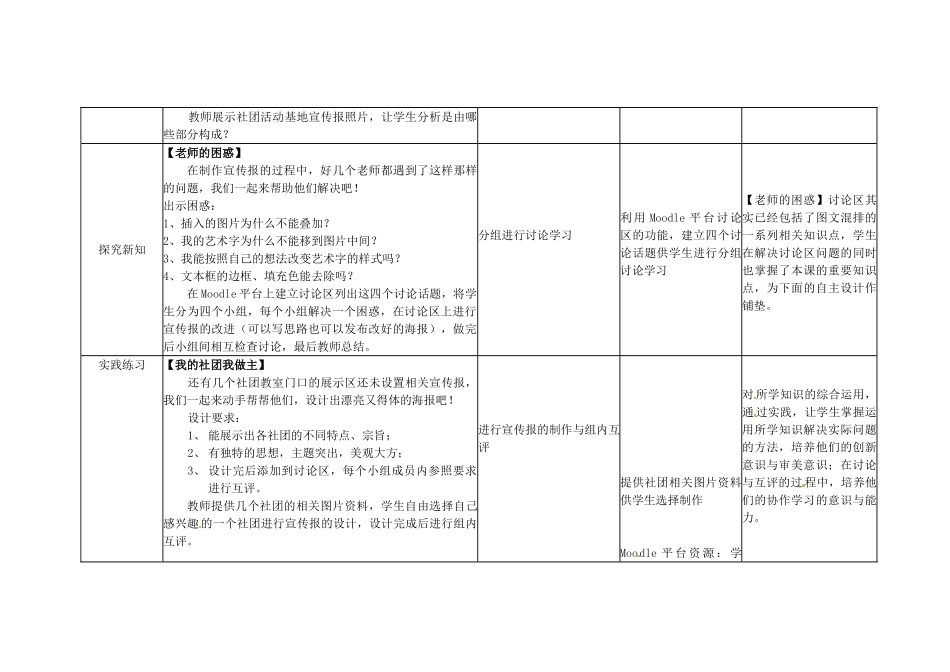 江苏省苏州工业园区十中初中信息技术 Word图文混排教案_第2页