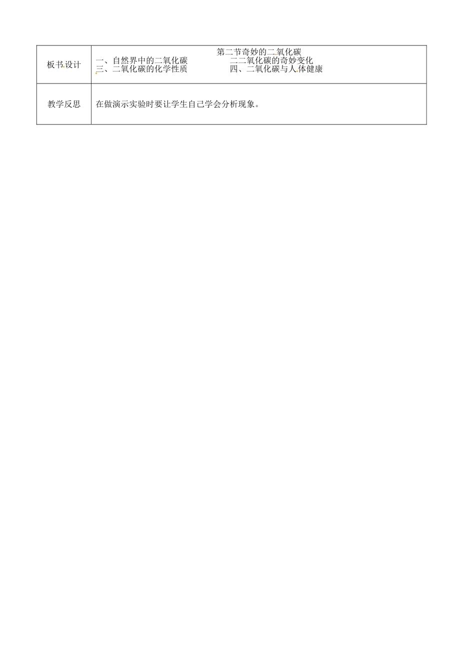 江苏省徐州市黄山外国语学校九年级化学全册《二氧化碳》教案1 沪教版_第3页