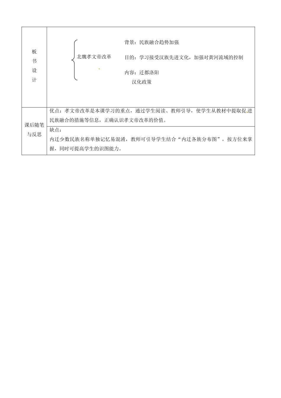 辽宁省大连市76中七年级历史上册《第22课 北方的民族汇聚》教学设计 北师大版_第3页