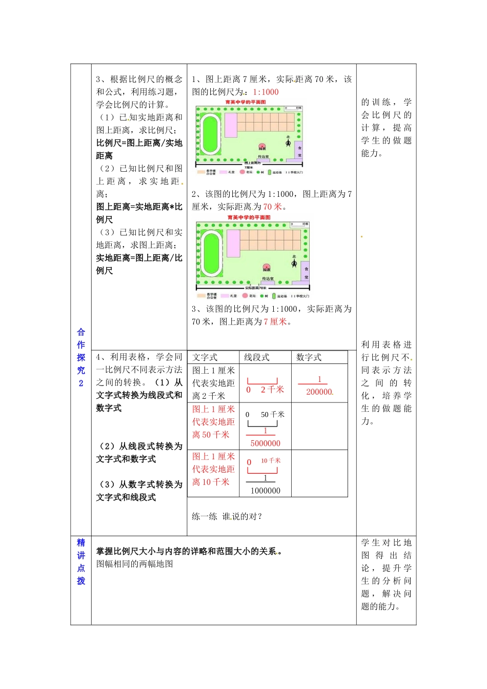 山东省滕州市滕东中学七年级地理上册《第二章 第一节 地图基本要素（第2课时）》教案 湘教版_第3页