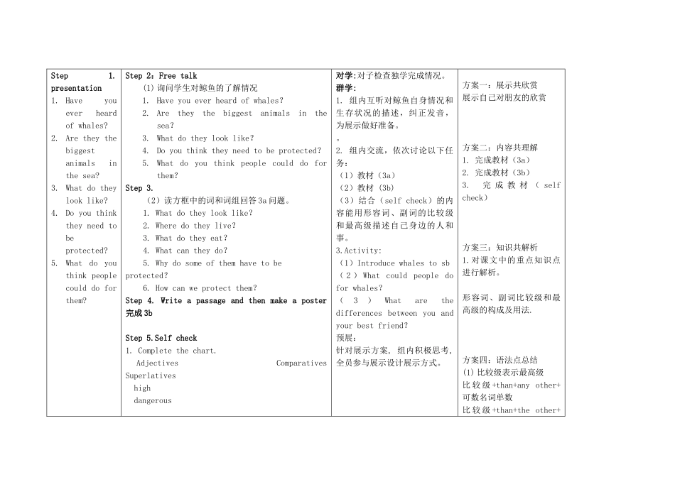 金识源秋八年级英语上册 Unit 5 what’s the highest mountain in the world？（第6课时）导学案 鲁教版五四制-鲁教版五四制初中八年级上册英语学案_第2页