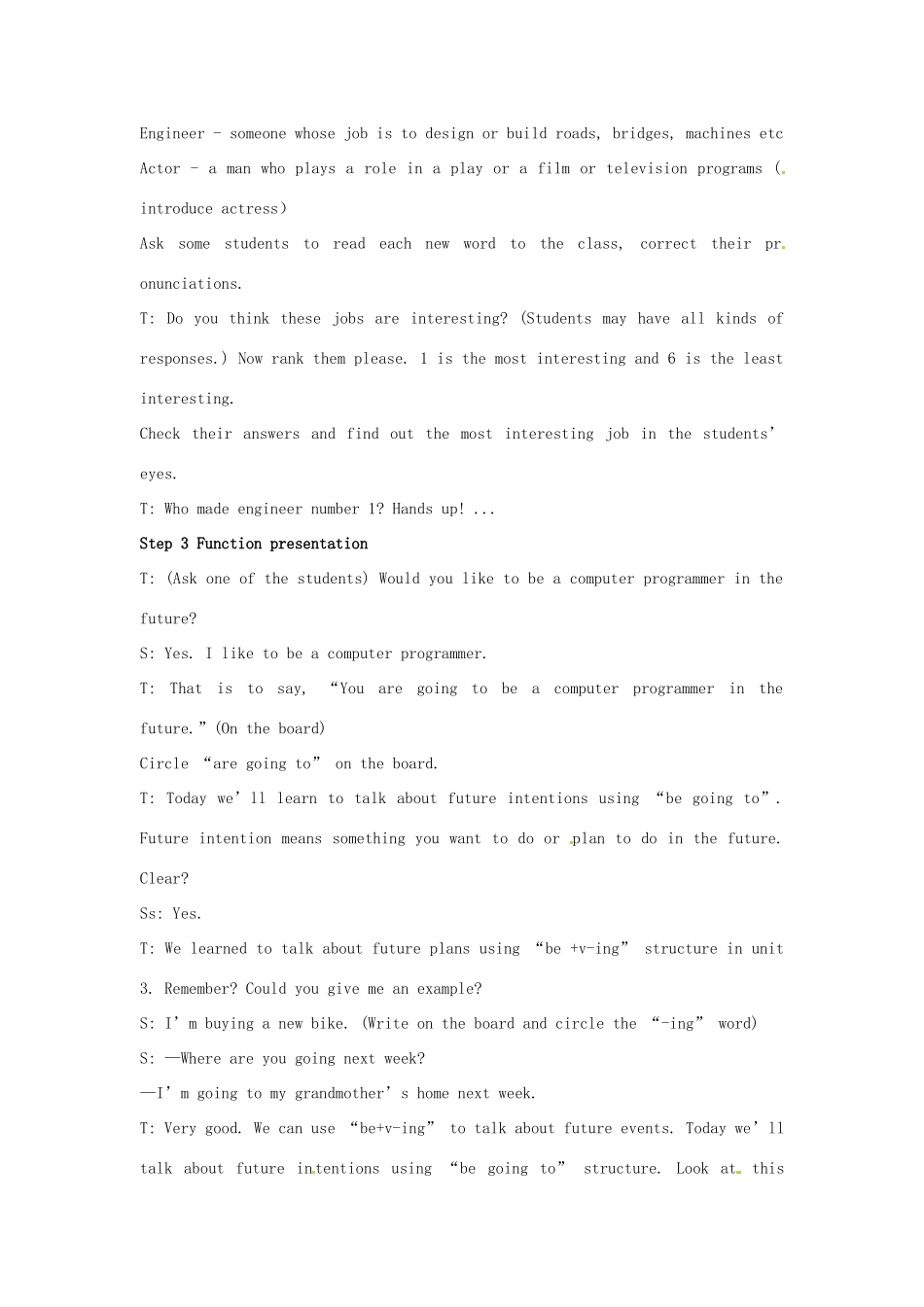 山东省肥城市安站中学八年级英语上册 Unit 10 I’m going to be a basketball player.Period 1导学案 人教新目标版_第2页