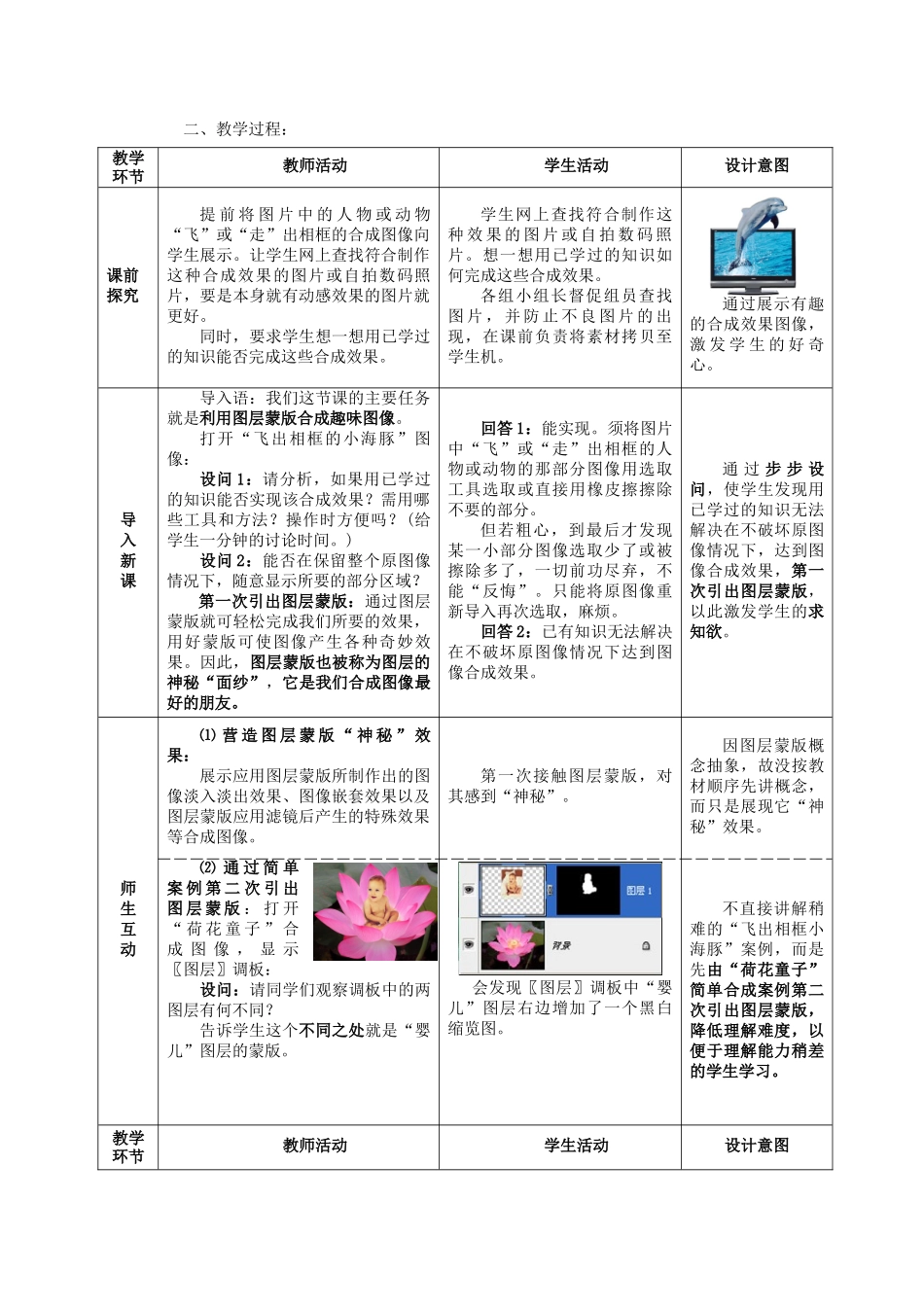 八年级信息技术上册 第6课 图层的初步应用教案_第2页