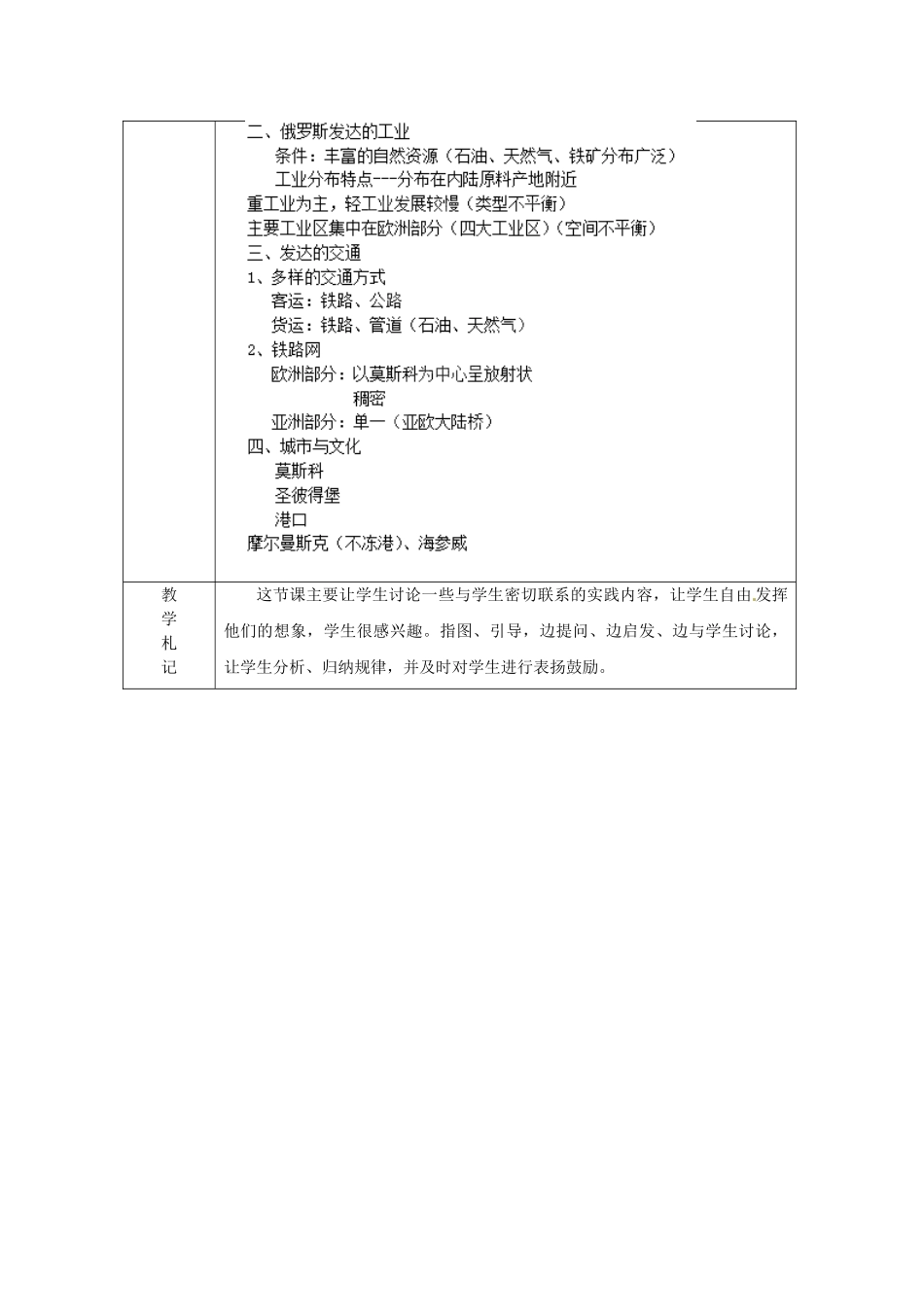 山东省临沂市蒙阴县第四中学七年级地理下册 7.4 俄罗斯（第1课时）教案 （新版）新人教版_第3页