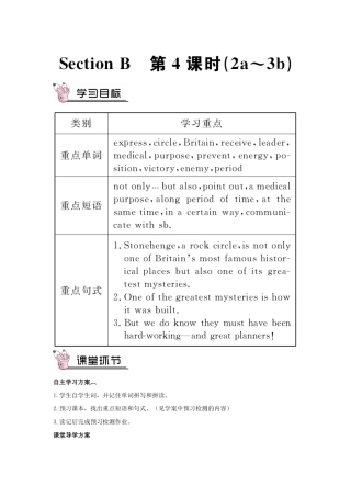 九年级英语全册 Unit 8 It must belong to Carla第4课时导学案2（新版）人教新目标版-（新版）人教新目标版初中九年级全册英语学案