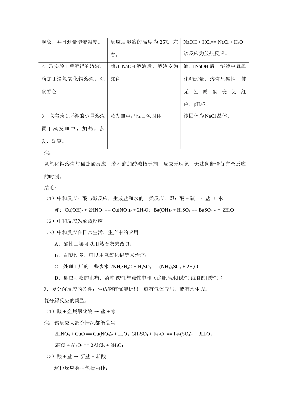 九年级化学酸和碱的反应_第2页