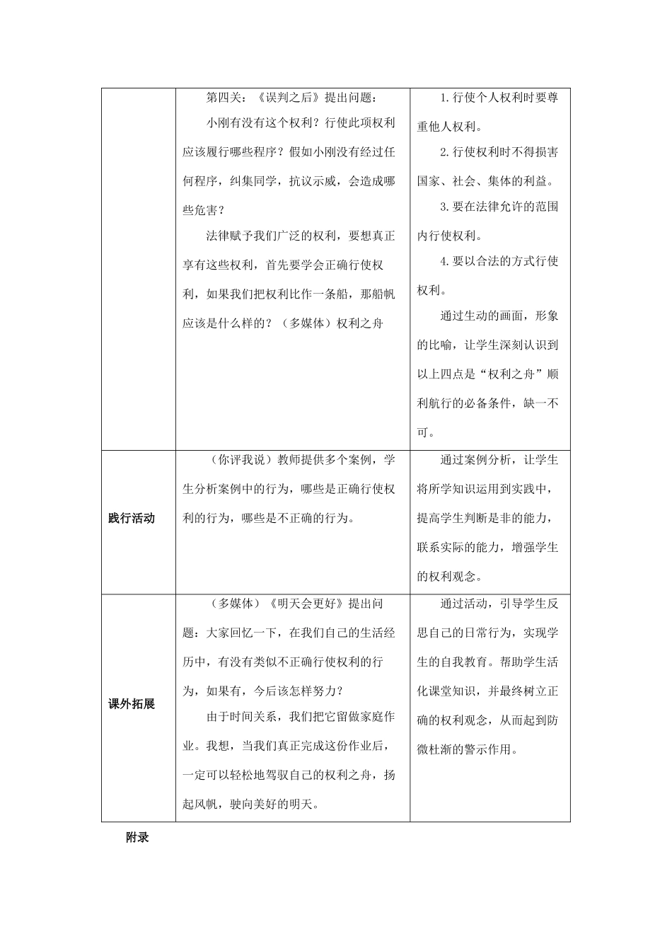 八年级政治下册 我们享有广泛的权利 (一)教学设计 人教新课标版_第3页