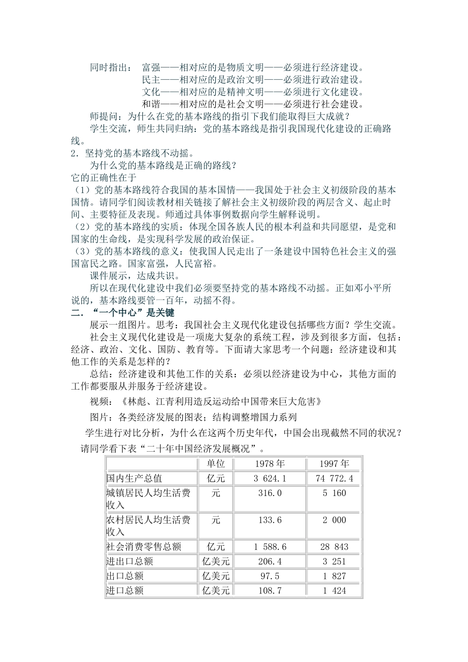 九年级政治发展是硬道理教学设计_第2页