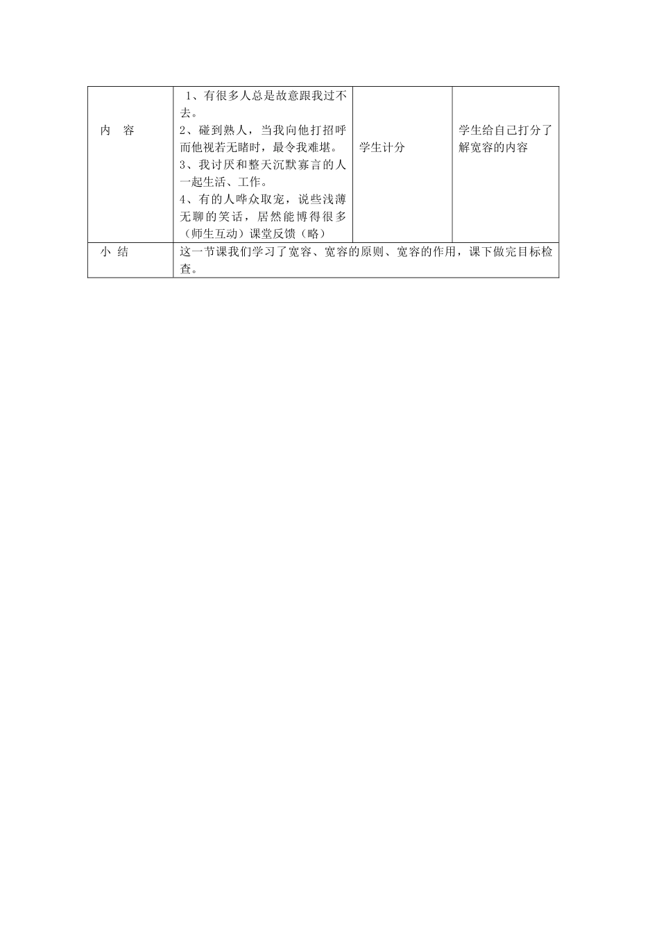 北京市豆各庄中学八年级政治上册 4.9.1 海纳百川有容乃大教案 新人教版_第3页
