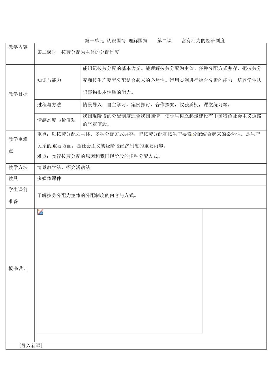 九年级政治第一单元12富有活力的经济制度教案粤教版_第1页
