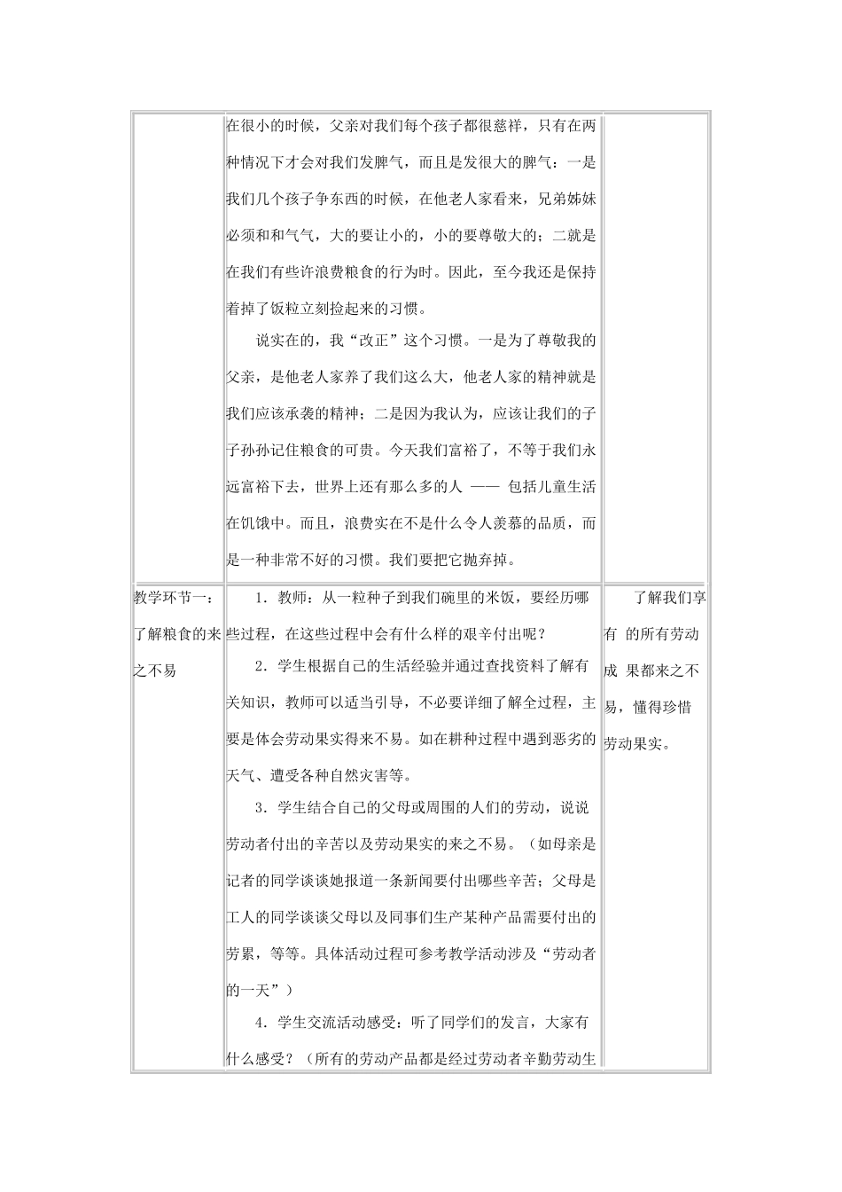 八年级政治下第四单元第十课尊重劳动者珍惜劳动成果教学设计（第二课时）科教版_第2页