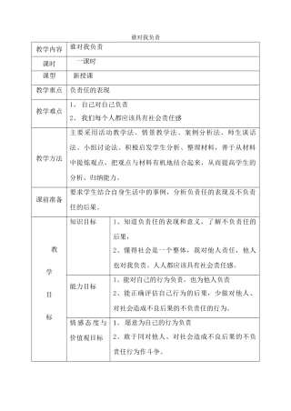 九年级政治谁对我负责新人教版