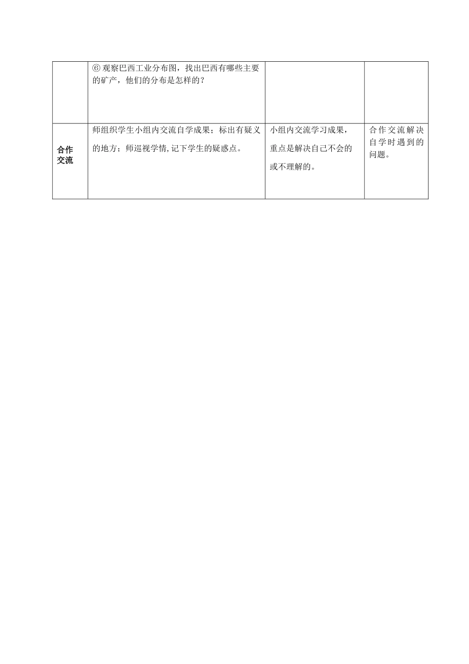 山东省滕州市大坞镇大坞中学七年级地理下册《巴西》教案 商务星球版_第2页
