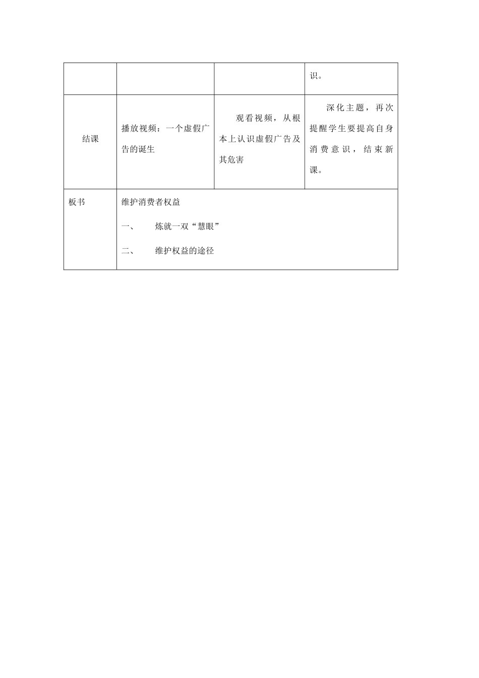 八年级政治下册 第十六课 第二框 维护消费者权益维护消费者权益 维护消费者权益教学设计 苏教版_第3页