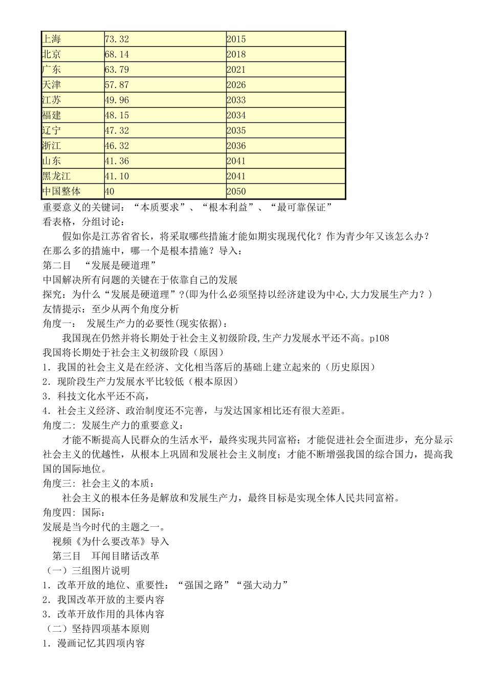 江苏省丹阳市三中九年级政治全册 9-8-3 伟大的基本路线教案 苏教版_第2页