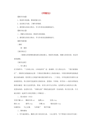 七年级语文下册 11《邓稼先》教学设计 新人教版-新人教版初中七年级下册语文教案