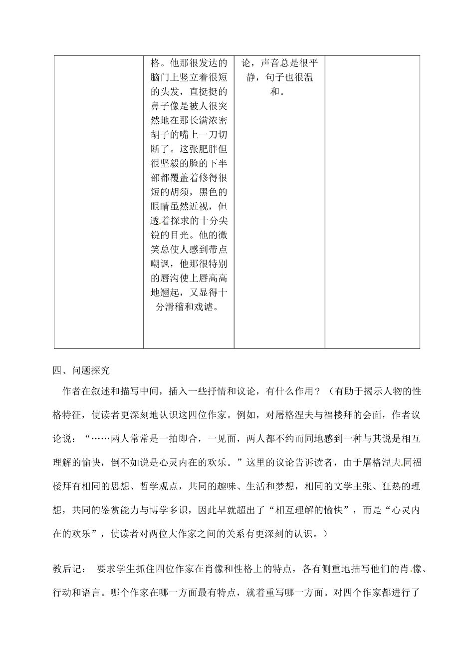 湖南省长沙县路口镇麻林中学七年级语文下册 14福楼拜家的星期天教案 新人教版_第3页