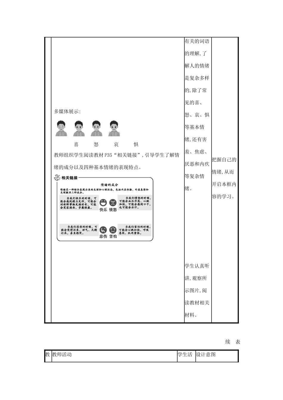七年级道德与法治下册 第二单元 做情绪情感的主人 第四课 揭开情绪的面纱 第1框 青春的情绪教案 新人教版-新人教版初中七年级下册政治教案_第3页
