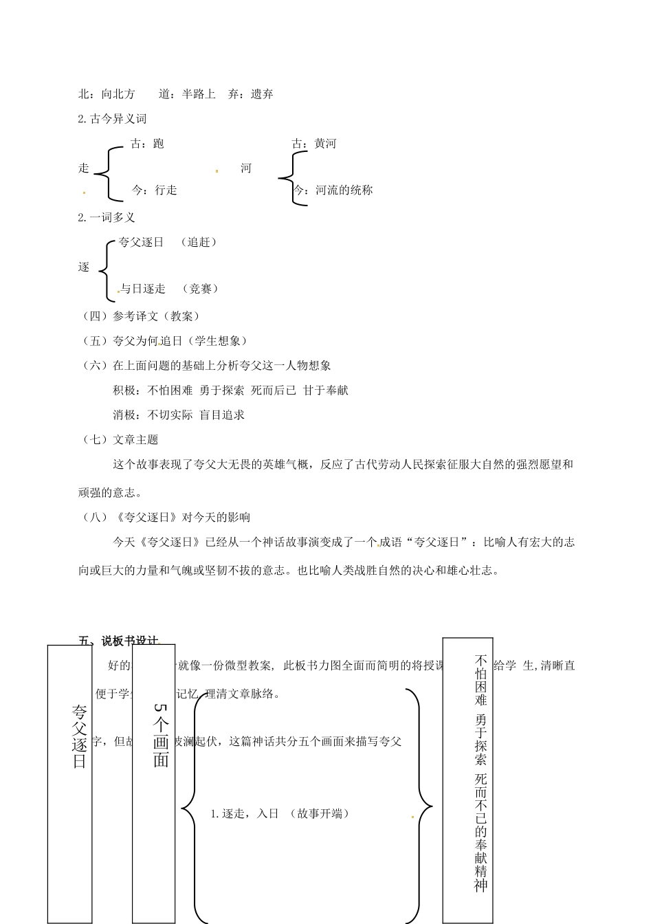 七年级语文下册 25《夸父逐日》说课稿 新人教版-新人教版初中七年级下册语文教案_第2页