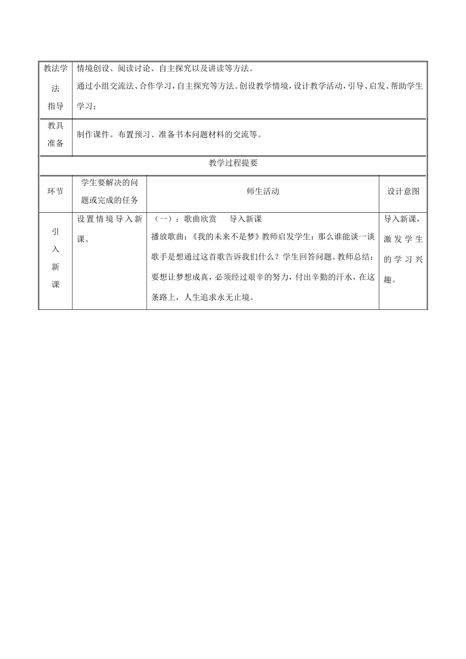 九年级政治全册 第四单元 我们的未来不是梦 第12课 美好人生我选择 第二框 人生追求无止境教案 鲁教版-鲁教版初中九年级全册政治教案_第2页