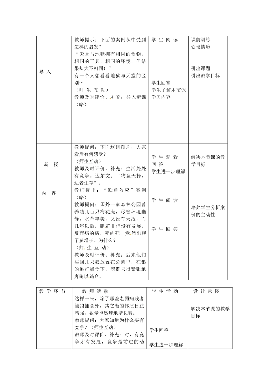 北京市豆各庄中学八年级政治上册 4.8.2 竞争与合作教案 新人教版_第2页
