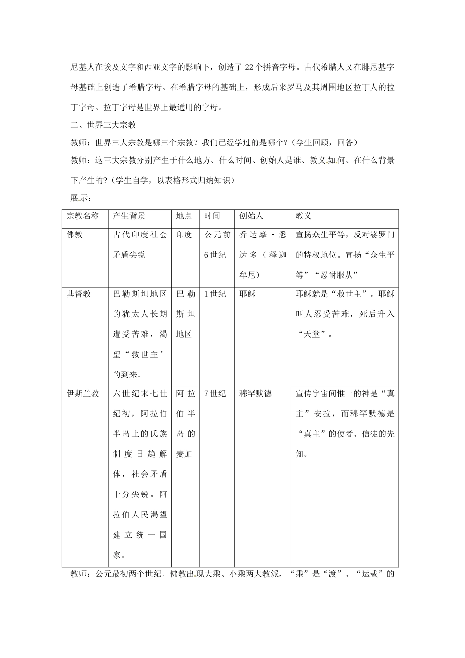 山东省枣庄市第四十二中学九年级历史 第8课 古代科技与思想文化教案 岳麓版_第3页