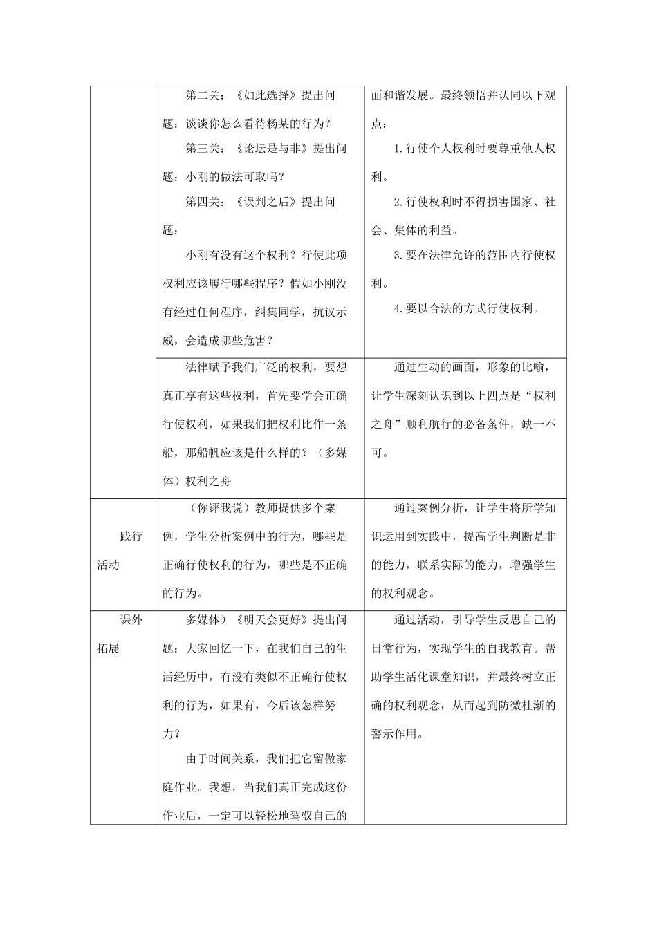 八年级政治下册《第一单元 第一课 第二框 我们享有广泛的权利》活动探究型教案5 新人教版_第3页
