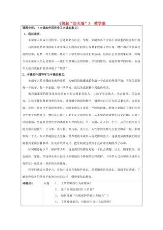 初中政治《筑起“防火墙”》教学案