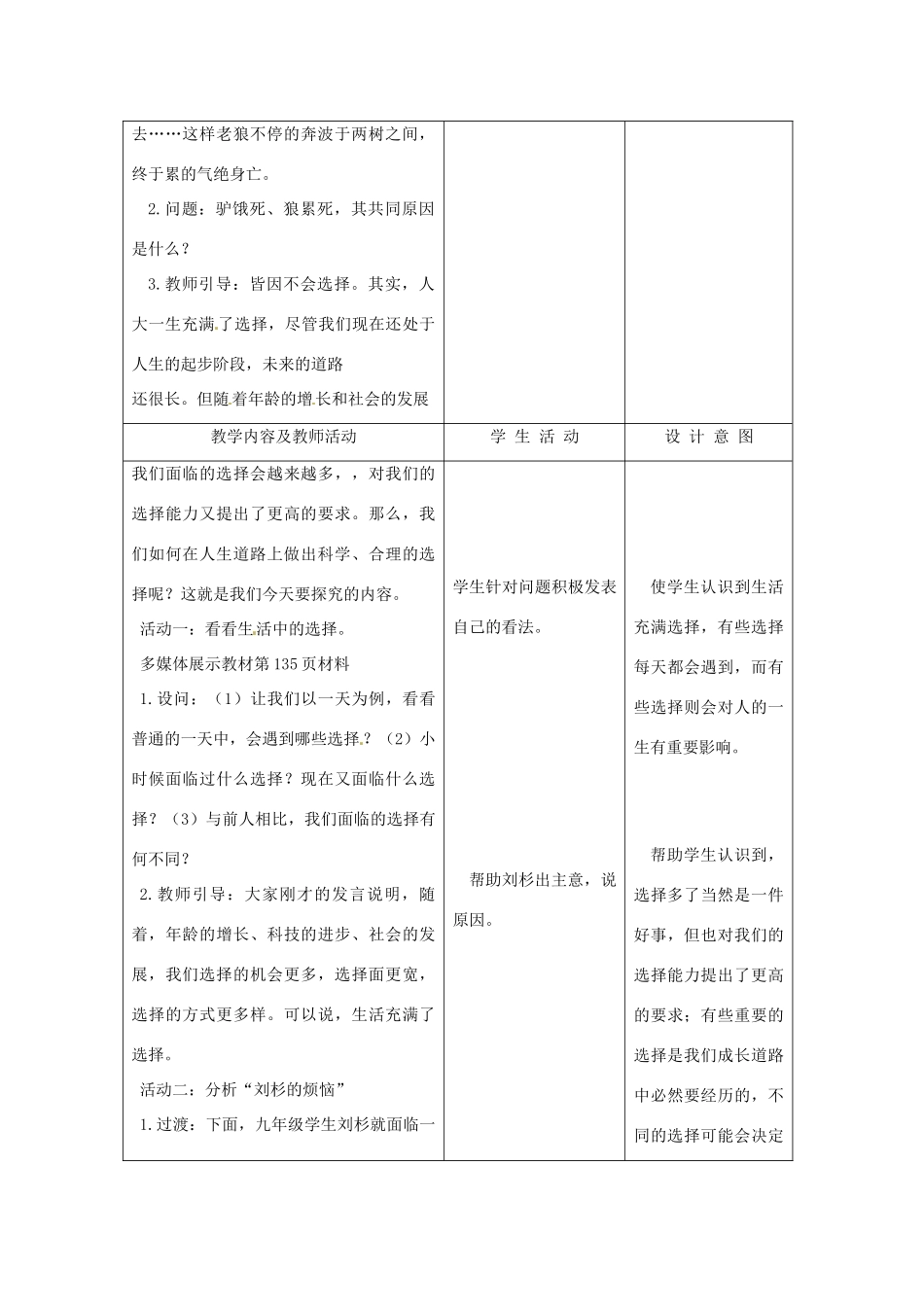江苏省南通市实验中学九年级政治全册 4.10.3未来道路我选择教案 新人教版_第2页