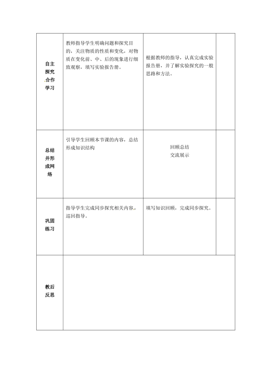 山东省临沭县九年级化学上册 第一单元 课题2《化学是一门以实验为基础的科学》教案 新人教版_第3页