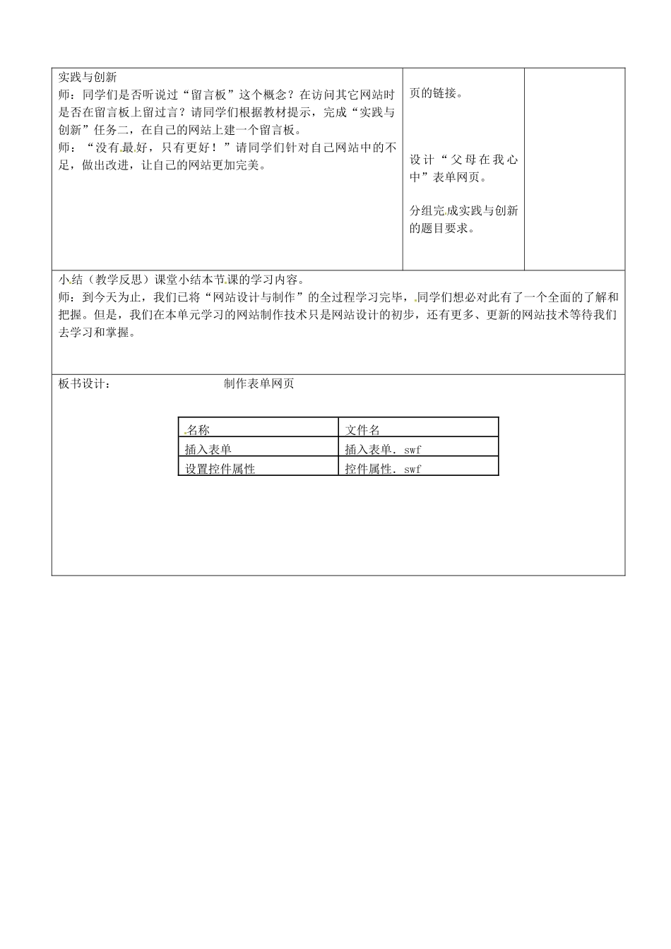 山东省郯城县第三初级中学初中信息技术《制作表单网页》教案_第2页