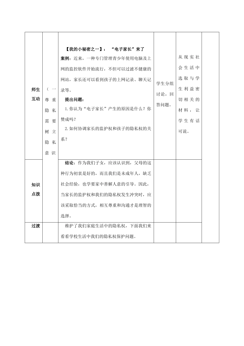 八年级政治下册 第五课第二框教学设计 人教新课标版_第2页