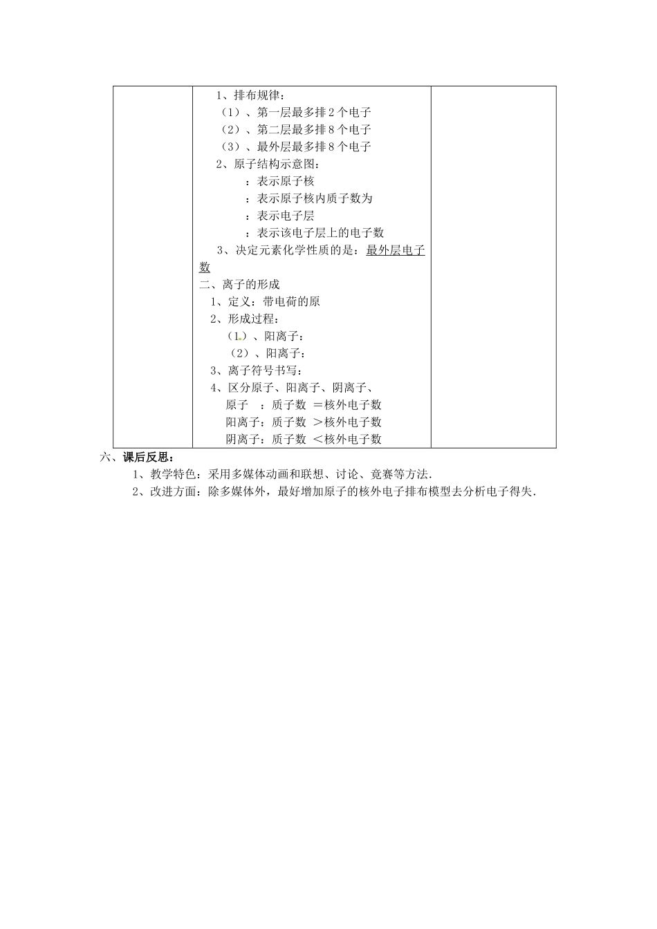 山东省惠州市惠东县梁化中学九年级化学上册 4.3 离子教案1 新人教版_第3页