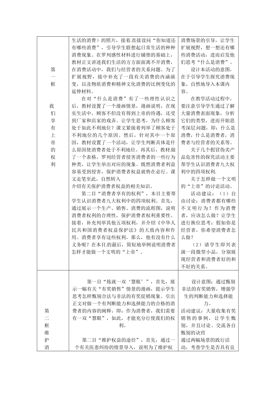 辽宁省辽阳九中八年级政治下册《第八课 消费者的权益》教案 人教新课标版_第2页