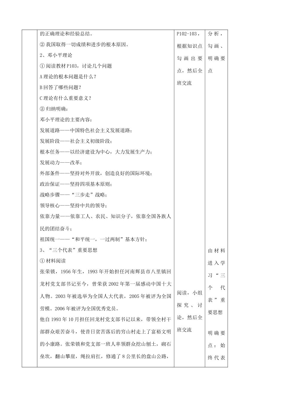 九年级政治 第八课《拥护党的领导》教案 苏教版_第2页