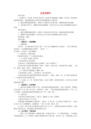七年级语文下册 4.17《金色的脚印》教案 人教版（新疆专用）-旧人教版初中七年级下册语文教案