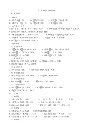 高中语文第三单元知识点归纳人教版新课标必修2